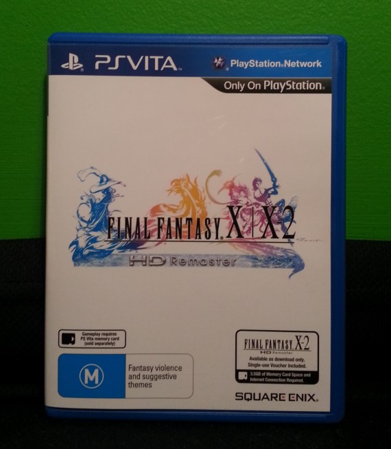 X-2 is download-only on the Vita version, but you won't be playing that anyway.